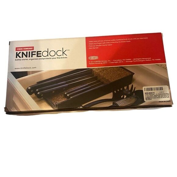 KNIFEdock Kitchen Drawer Knife Storage Plastic Container - Picture 1 of 10